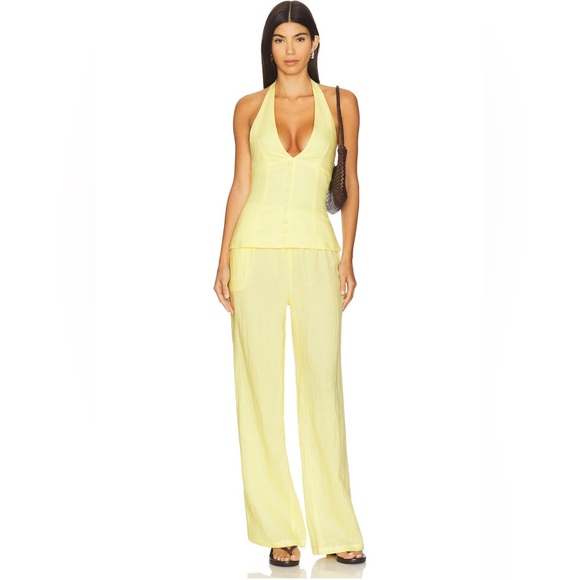 AEXAE x REVOLVE Halter Top in Butter Yellow - Picture 4 of 6